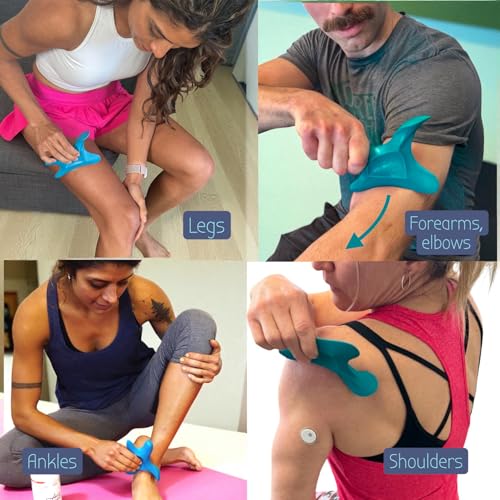 The Wave Tool, The Ultimate Soft Tissue Release All-in-One Ergonomic Scraper and Massage Bodywork Tool for Trigger Points, Muscle Pain, Scars, and Athletic Recovery, Made in USA (Deep sea Teal) - view 2