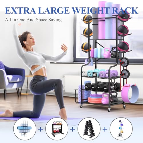 Home Gym Rack for Dumbbells, Yoga Mats and Workout Equipment - view 2