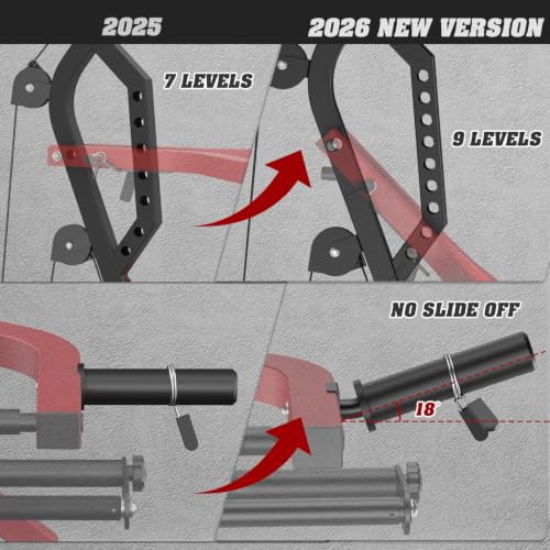 Leverage Gym Home Gym System Workout Station Squat Rack with LAT Pulldown - view 2