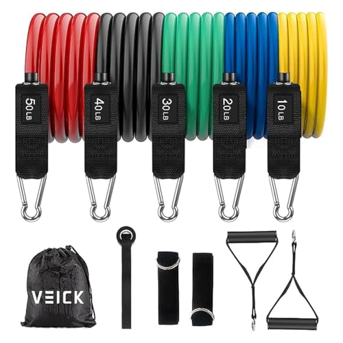 Resistance Bands with Handles, Exercise Tube Bands Set for Workouts