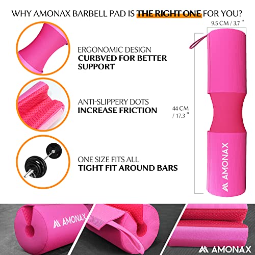 Barbell Squat Pad, Extra Thick Foam Padding for Neck & Shoulder Support, Heavy Duty Gym Fitness Workout Cover for Women Hip Thrusts, Weight Lifting and Heavy Weight Squats (Blue) - view 2