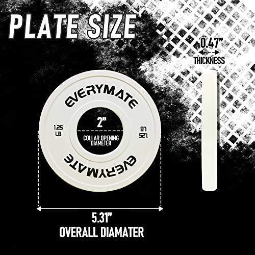 Change Weight Plates 1.25LB 2.5LB 5LB Set Fractional Plate Olympic Bumper Plates for Cross Training Bumper Weight Plates Steel Insert Strength Training Weight Plates - view 4