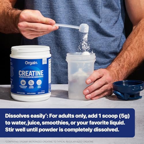 Creatine Monohydrate Powder (17.64 Oz, 100 Servings) & Organic Vegan Chocolate Fudge Protein Powder (2.03 lb) Bundle - Plant-Based Protein & Muscle Support - view 6