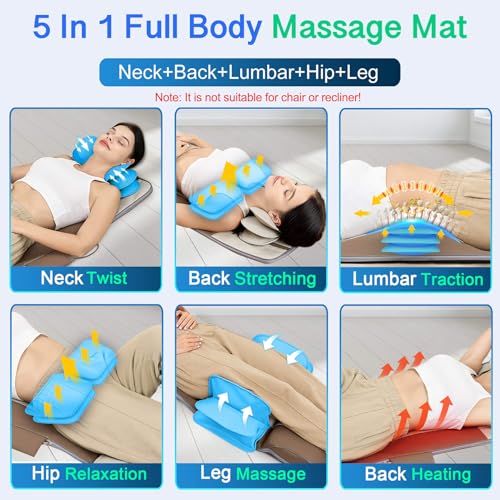 Full Body Massage Mat with Heat, 3D Body Stretching & Lumbar Traction - view 4