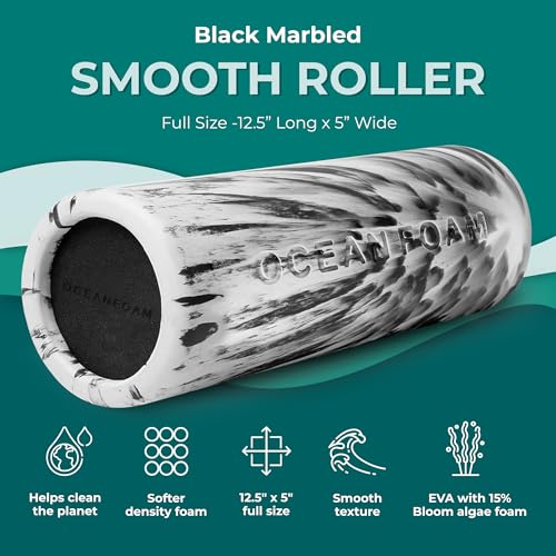 Tsunami Roller - XLarge Soft Density Foam Roller (Black Marbled) - view 2