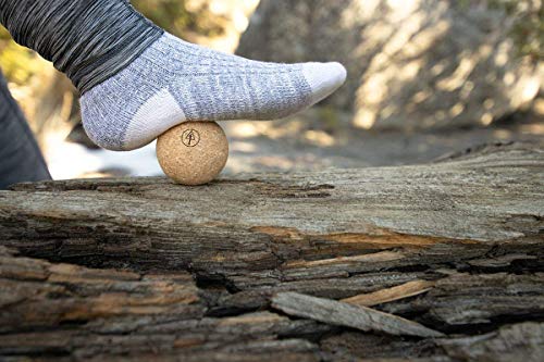 Travel Cork Massage Ball | Lightweight, Sustainable Alternative to Lacrosse Ball for Muscle Pain Relief (2.5 Inch (Pack of 1), Sanded Cork) - view 4
