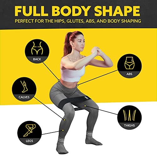 Fabric Resistance Bands for Working Out, 3-Pack for Legs and Glutes - view 4