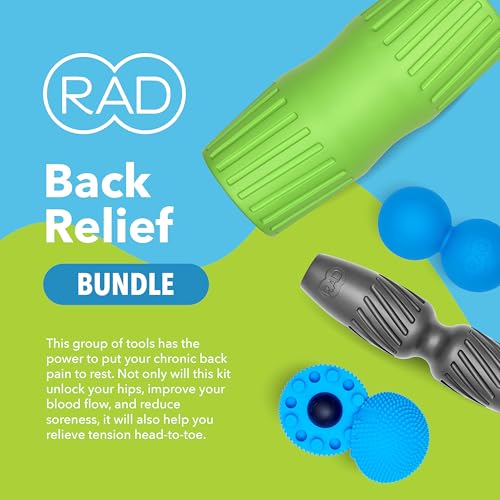 Back Relief Massage Set – Myofascial Release Bundle for Back Pain, Muscle Recovery, and Mobility - Includes Exercise Foam Rollers, XL Peanut Massage Ball, and Neuro Ball Foot Roller - view 3