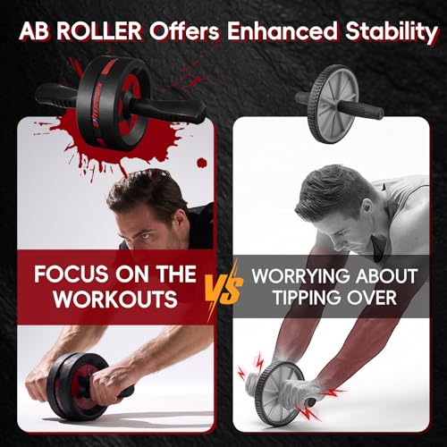 Ab Roller Wheel for Abs Workout with 2 Knee Pads for Home Gym - view 2