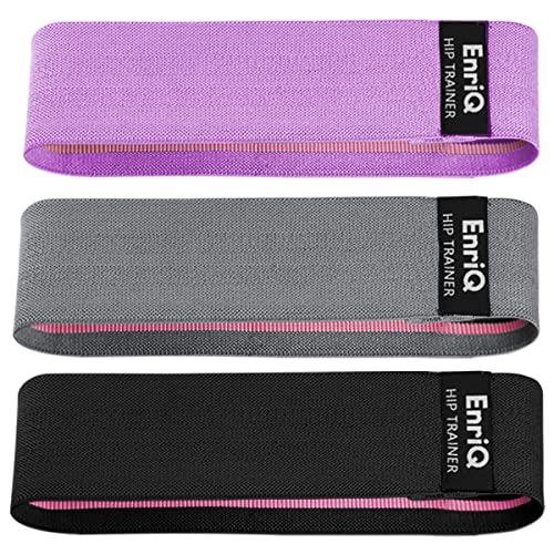 Booty Bands Fabric Resistance Bands for Legs and Butt - Non Slip Cloth Hip Bands Elastic Workout Bands - Activate Glutes and Thighs - Made of Premium Elastic Fabric