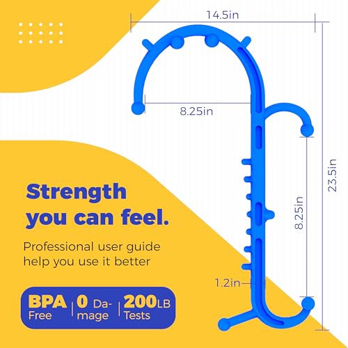 Deep Tissue Back & Neck Massager - Back Massager Stick for Pain Relief, Muscle Knot Remover, Trigger Point Massage Tool for Full Body, Shoulders, Legs - Pressure Point Massage Tool (Blue) - view 2
