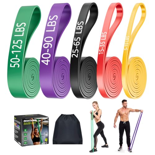 Resistance Bands for Working Out: 5-Level Anti-Snap Silicone Bands