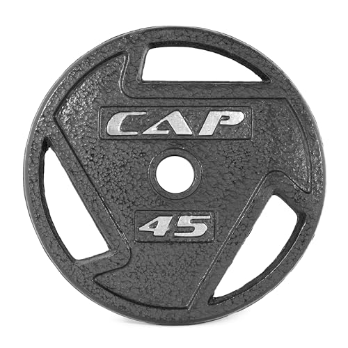 Olympic 2-Inch Weight Plates, Cast Iron & Rubber Coated