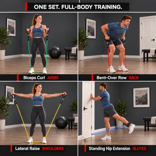 Resistance Bands with Handles, Exercise Tube Bands Set for Workouts - view 4