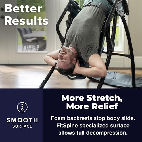 FitSpine LX9 Inversion Table, Deluxe Easy-Reach Ankle Lock, Decompression Surface for Back Pain Relief, Integrated Accessories, UL Safety Certified, Heavy-Duty 300 lb Capacity, FDA Registered - view 2