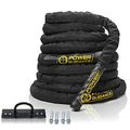 Battle Rope, 1.5/2 Inch Diameter Poly Dacron 30, 40, 50Ft Length Exercise Equipment for Home Gym & Outdoor Workout, Battle Rope Anchor Included…