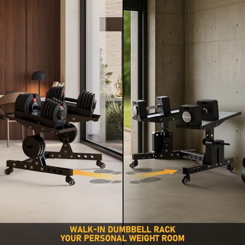 Adjustable Dumbbell Rack & Weight Rack, Holds 440lb, Low/High - view 6