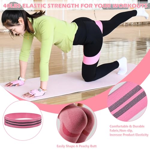 10Pcs Barbell Pad Set with Weight Lifting Belt, Thick Cushion Hip Thrust Pad for Bench Press, Lunges, Workout, Leg Exercise, Squat Bar Pad for Relief Pressure from Neck & Shoulder for Smith machine & Olympic Bars, with 2 Gym Ankle Straps, Hip Resistance B - view 6