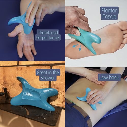 The Wave Tool, The Ultimate Soft Tissue Release All-in-One Ergonomic Scraper and Massage Bodywork Tool for Trigger Points, Muscle Pain, Scars, and Athletic Recovery, Made in USA (Deep sea Teal) - view 3
