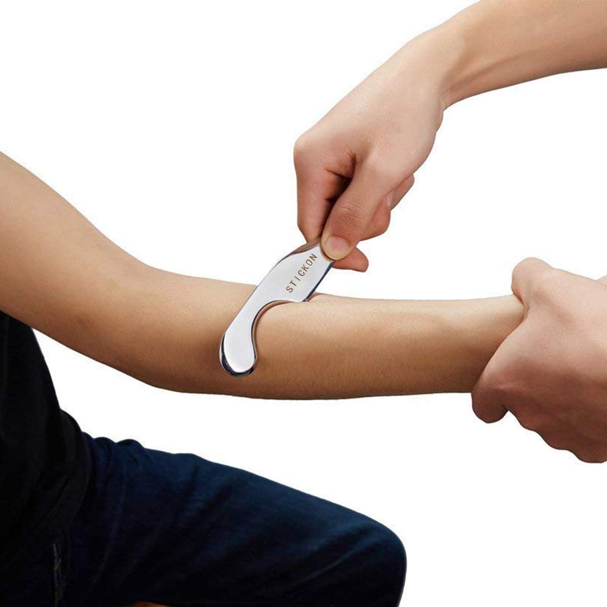 Stainless Steel Gua Sha Scraping Massage Tool - IASTM Tools Great Soft Tissue Mobilization Tool (C1 Shape) - view 3