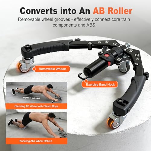 3 in 1 Ab Machine, Foldable Rowing Machine & Cable System - view 2