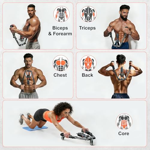 3 in 1 Ab Machine, Foldable Rowing Machine & Cable System - view 3