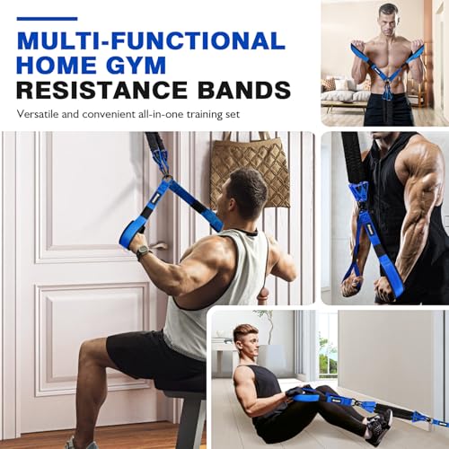 Home Gym Tricep Rope Workout Equipment, Heavy Resistance Bands with Handles, Door Anchor, Pull Down Attachment for Triceps, Biceps, Arms,Chest,Back Exercise, Best Replacement for Cable Machines - view 4