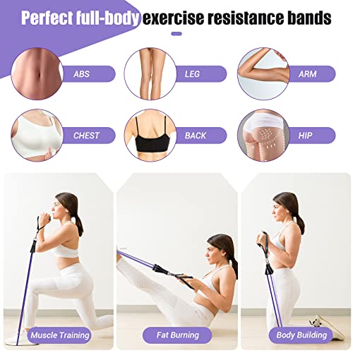 Resistance Bands with Handles for Women, 5 Level Exercise Bands - view 5