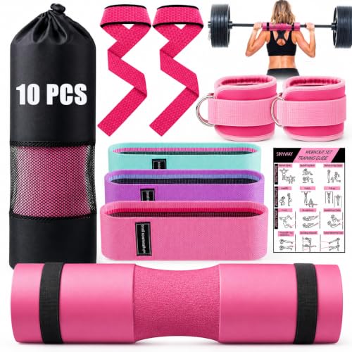10 PCS Barbell Pad Set for Squat,Hip Thrust Pad Workout Foam