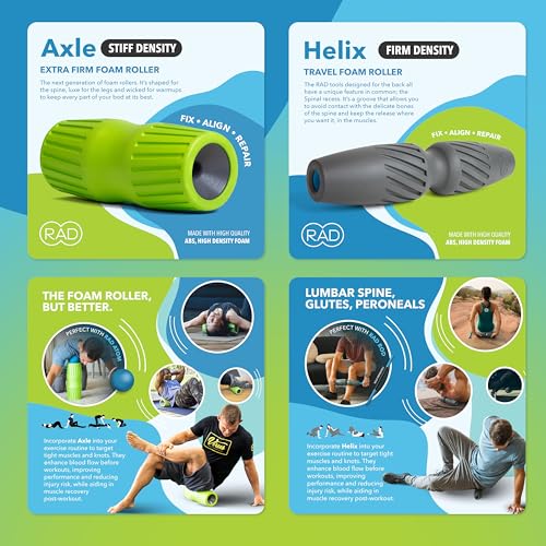 Back Relief Massage Set – Myofascial Release Bundle for Back Pain, Muscle Recovery, and Mobility - Includes Exercise Foam Rollers, XL Peanut Massage Ball, and Neuro Ball Foot Roller - view 5