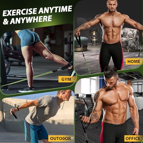 Resistance Bands with Handles, 150 lb Exercise Bands Set - view 7