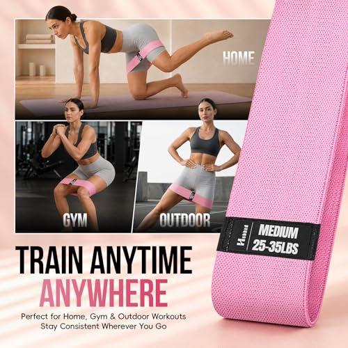 Fabric Resistance Band Set with Exercise Guide, 3 Levels for Hip and Glute - view 5