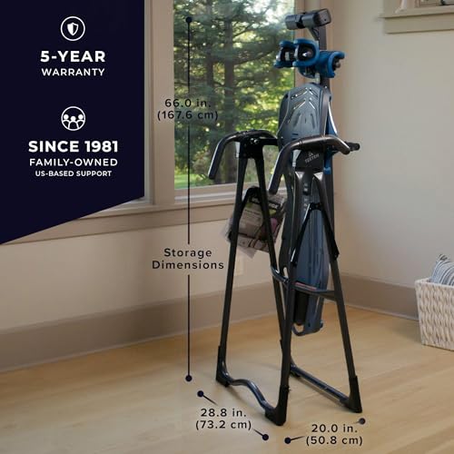 FitSpine X2 Inversion Table, Decompression Surface for Full-Body Stretch, Easy-Reach Ankle Lock, Integrated Accessories, UL Safety Certified, Heavy-Duty 300 lb Capacity - view 5