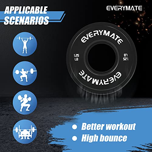 Change Weight Plates 1.25LB 2.5LB 5LB Set Fractional Olympic Bumper Plates for Cross Training Steel Insert Strength Training - view 4