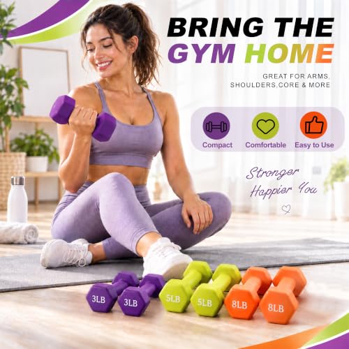 Neoprene Dumbbell Set - Non-Slip Strength Training Weights for Home Gym & Fitness Equipment, Multiple Sizes - view 2
