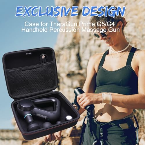 LTGEM Massage Case Compatible with TheraGun Prime G5 / G4 Tissue Therapy Massage Gun/Neck/Back/Leg/Shoulder Electric Percussion Massage Gun - Travel Protective Carrying Storage Bag, Black(Case Only) - view 6