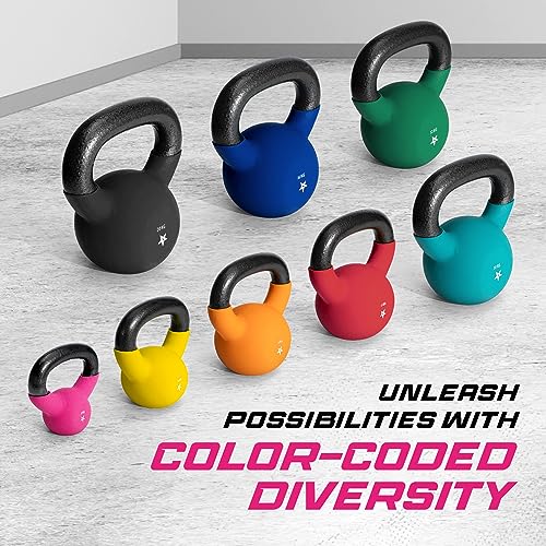 2-32kg Neoprene Coated/Powder Coated Kettlebells Cast Iron, Kettlebell Weight Sets for Home Gym Fitness & Weight Training - view 4