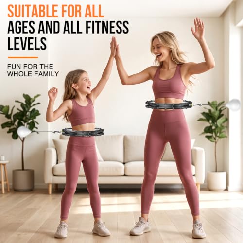 Weighted Infinity Fitness Hoop with Silent 24 Detachable Parts, 47 Inch - view 3