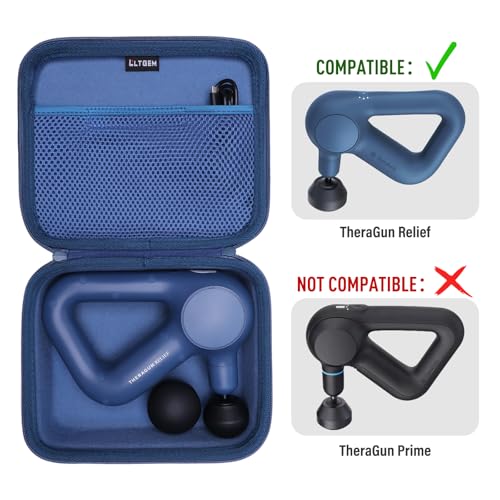 LTGEM Massage Case Compatible with TheraGun Relief Handheld Percussion Massage Gun/Neck/Back/Leg/Shoulder Massage Gun - Travel Protective Carrying Storage Bag, Black (Case Only) - view 3
