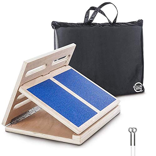 Wooden Slant Board for Calf Stretching, 4 Adjustable Angles