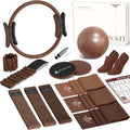 Pilates Kit, Home Pilates Workout Kit for Women, Pilates Equipment with 14.5"" Pilates Ring and Ball, Resistance Bands, Ankle Weights, Sliders & Grip Socks for Home Workouts