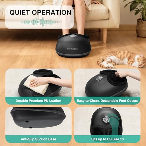 Foot Massager with Heat - 2026 Upgraded Shiatsu Deep Kneading Machine, Multi Air Compression Intensity, Smart APP Mobile Remote Control, Feet Massage for Mom Women - view 5