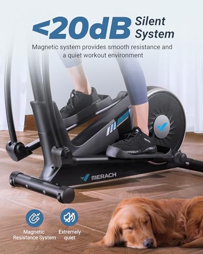 Elliptical Exercise Machine for Home Use, Elliptical Machine with Hyper-Quiet Magnetic Drive System, 16-Level Resistance Adjustment, 15.5IN Stride, 350LBS Loading Capacity, App - view 5