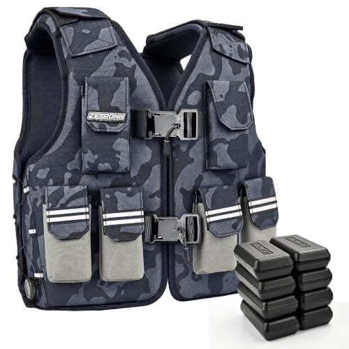 Adjustable Weighted Vest for Men & Women, 2–10lb Workout Vest with Removable Weights, Running Vest with Shoulder & Waist Adjustment System for Strength Training, Weight Loss & Muscle Building