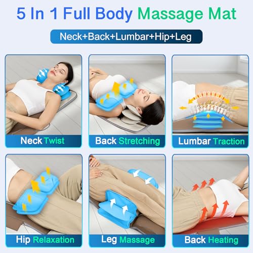 Full Body Massage Mat with Heat, 3D Body Stretching & Lumbar Traction - view 4