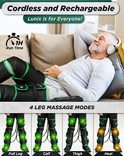 LX10 Full Leg Massager with Heat & Cold Therapy – Cordless Compression Boots for Circulation, Pain Relief & Recovery – Adjustable Fit with Extra Straps, Touchscreen Remote, Travel Bag - view 5