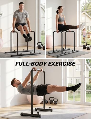 Adjustable Dip Bar- 1100LBS Dip Station Portable Functional Fitness - view 3