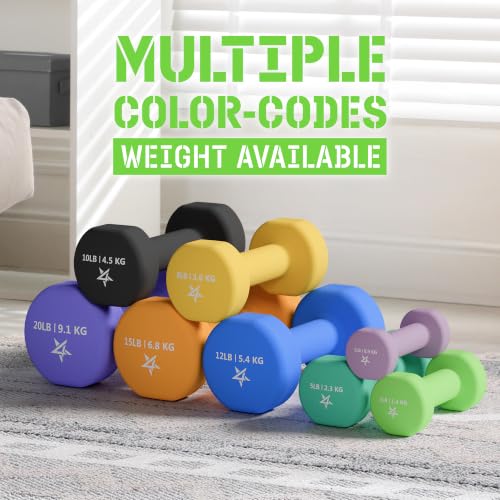Neoprene Dumbbells Pair with USB-C Cable for Home Workouts - view 7