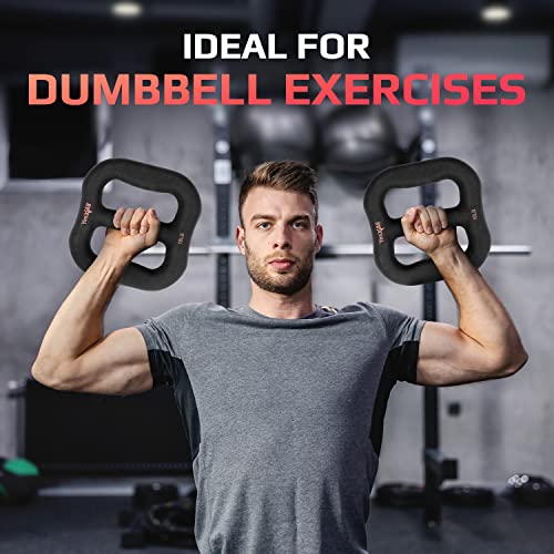 3-in-1 Multifunctional Neoprene Dumbbell/Multi-Usage Dumbbell with Solid Core, Ergonomic Curve,Black - view 4