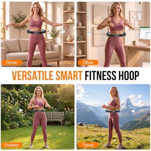Weighted Infinity Fitness Hoop with Silent 24 Detachable Parts, 47 Inch - view 5